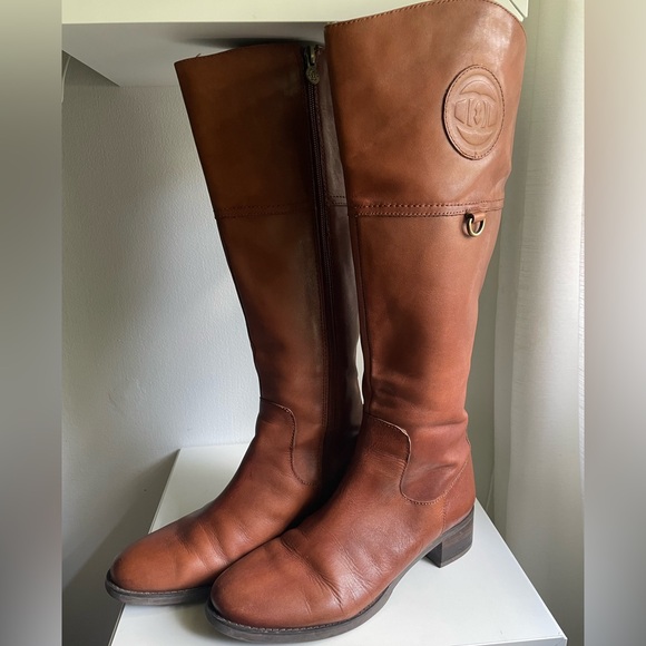 Vintage Etienne Aigner Leather Chastity Riding Boots Womens Size 8. - Picture 1 of 13